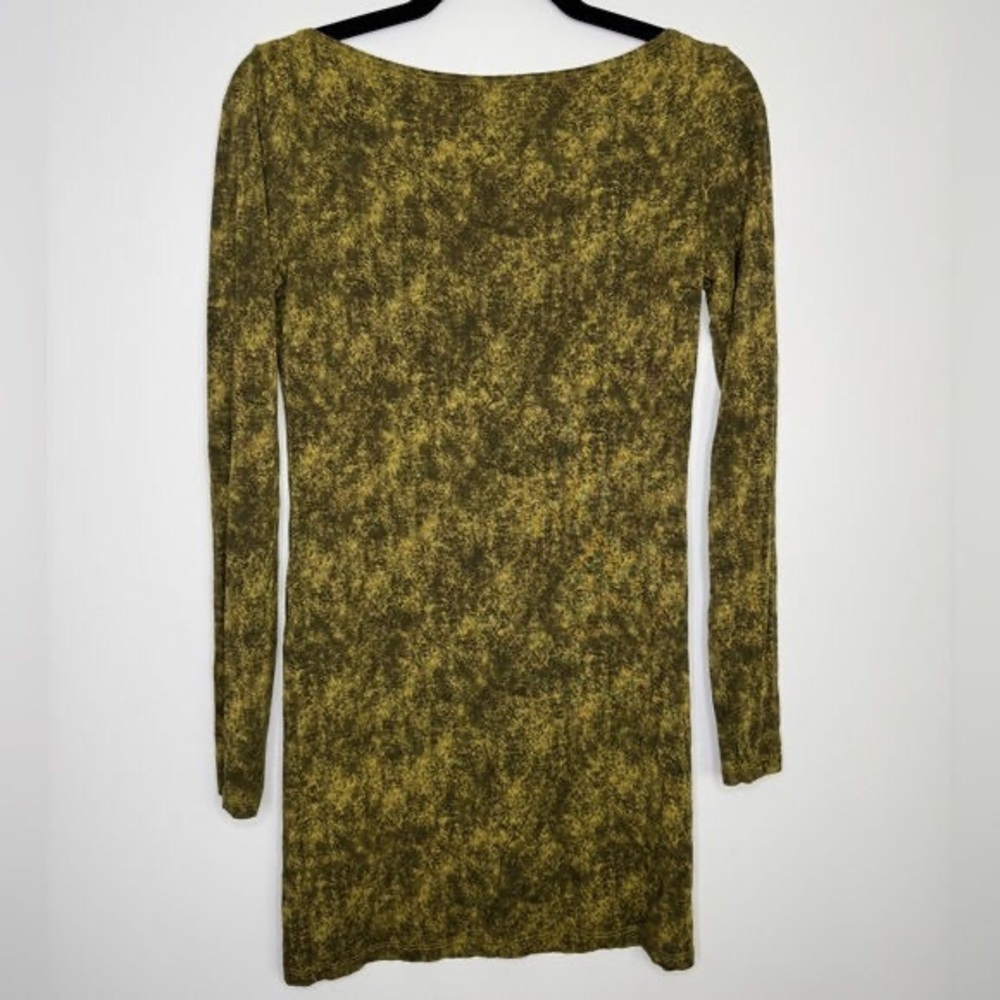 Elegant Olive Green Long Sleeve Dress